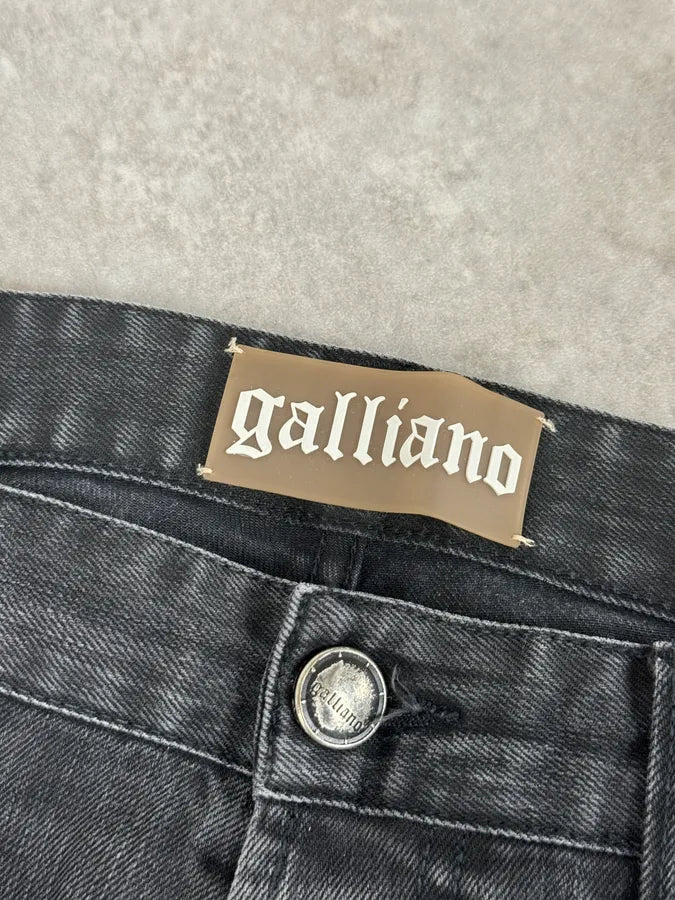 2000s Galliano Propaganda Big Letter Black Jeans MuiKSXP 9