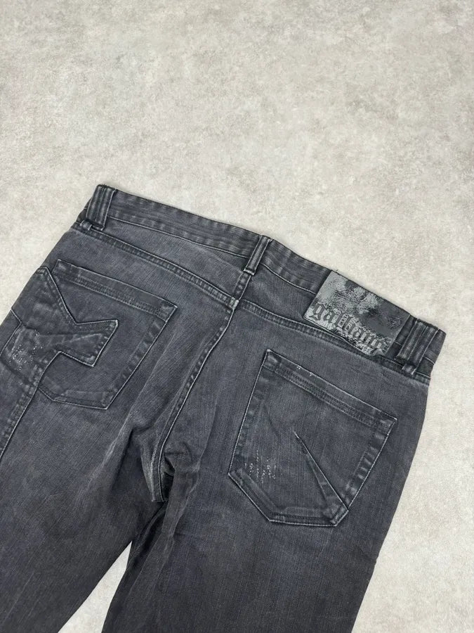 2000s Galliano Propaganda Big Letter Black Jeans MuiKSXP 7