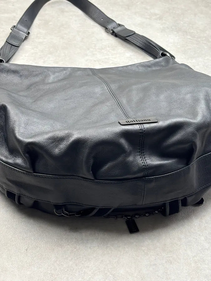 Galliano Black Leather Chains Bag  nzynQBV 12