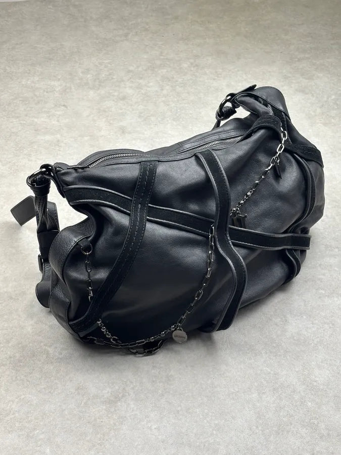 Galliano Black Leather Chains Bag  nzynQBV 3