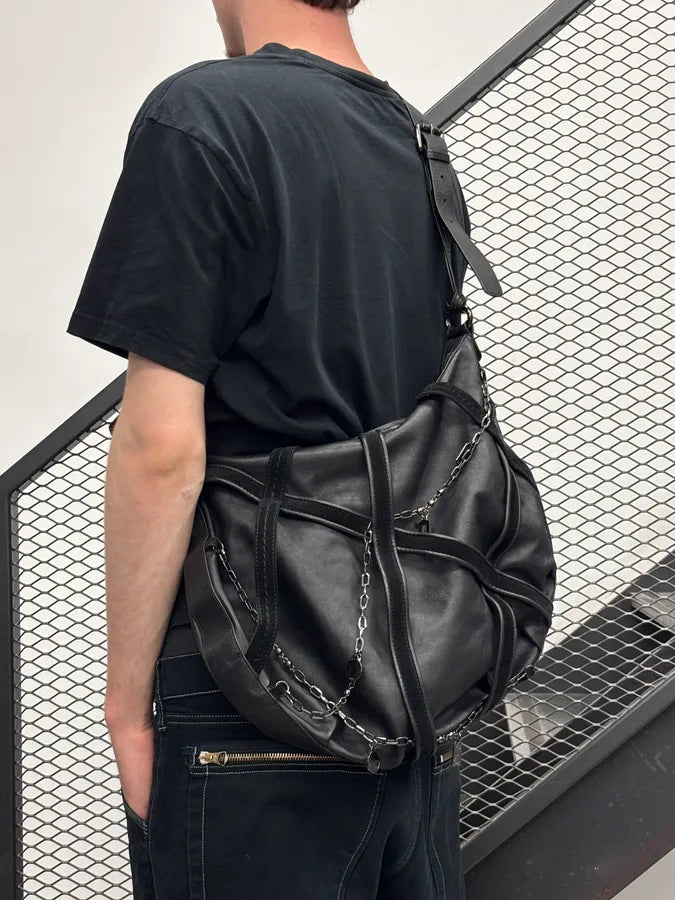 Galliano Black Leather Chains Bag  nzynQBV 2