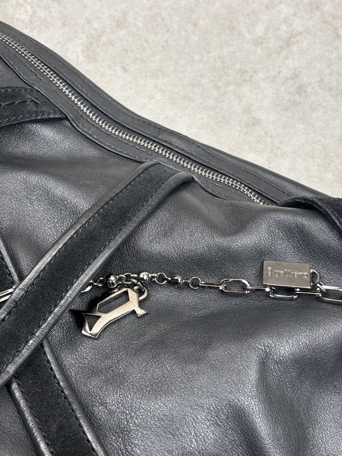 Galliano Black Leather Chains Bag  nzynQBV 7