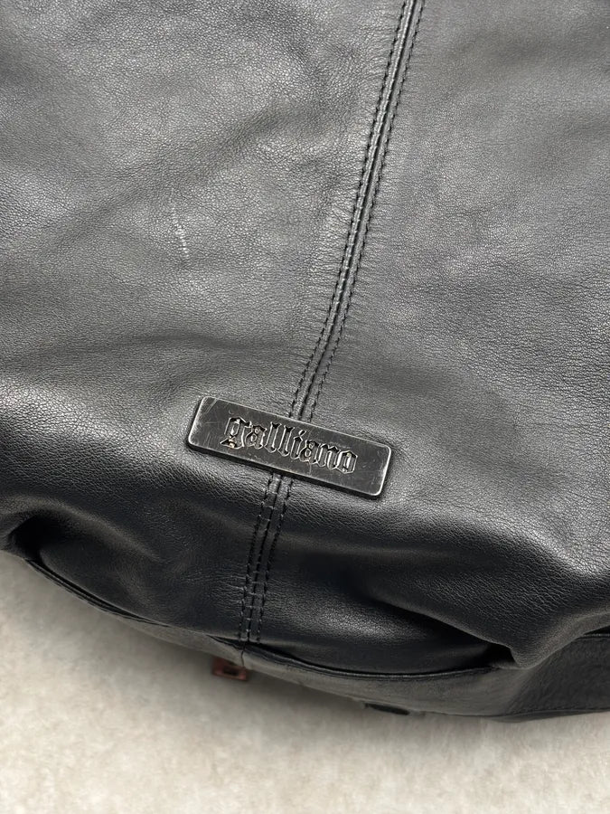 Galliano Black Leather Chains Bag  nzynQBV 13