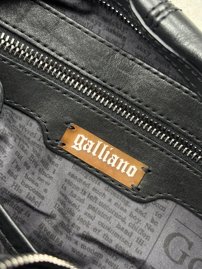 Galliano Black Leather Chains Bag  nzynQBV 16