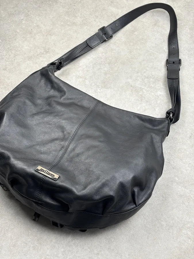 Galliano Black Leather Chains Bag  nzynQBV 9