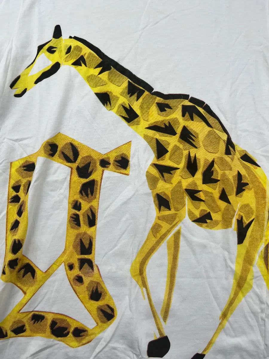 SS2012 John Galliano White Giraffe Print T-Shirt BvCqVgq 6