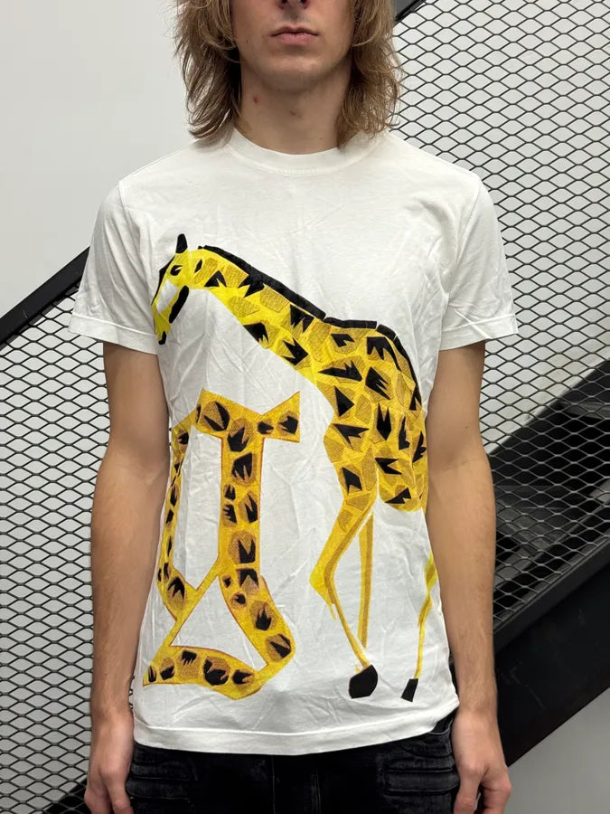 SS2012 John Galliano White Giraffe Print T-Shirt BvCqVgq 1
