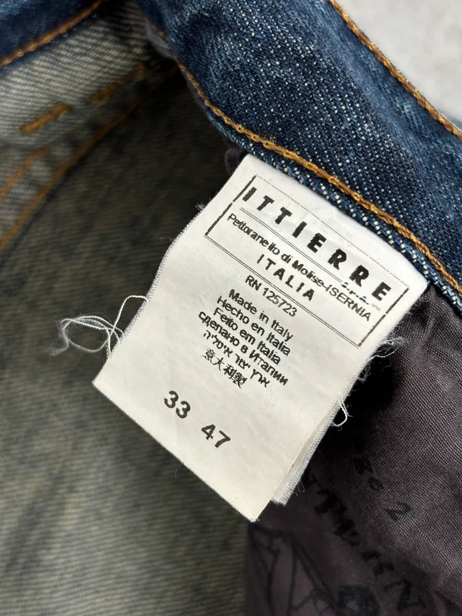 AW2011 John Galliano Blue Distressed Denim Jeans qkHvCcJ 10