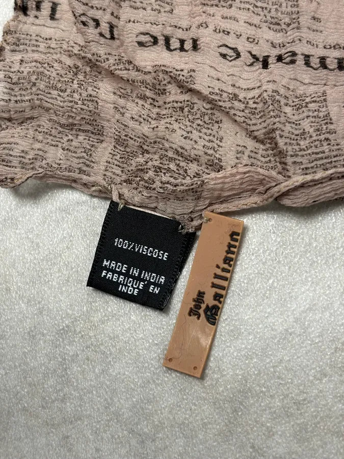 2010s John Galliano Newspapers Magazine Scarf XBuWYBo 7
