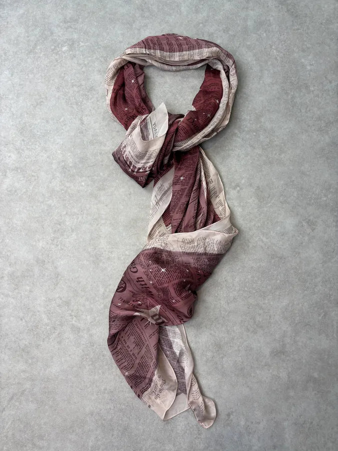 2010s Galliano Magazine Pink & White Paper Scarf  XmabLai 5