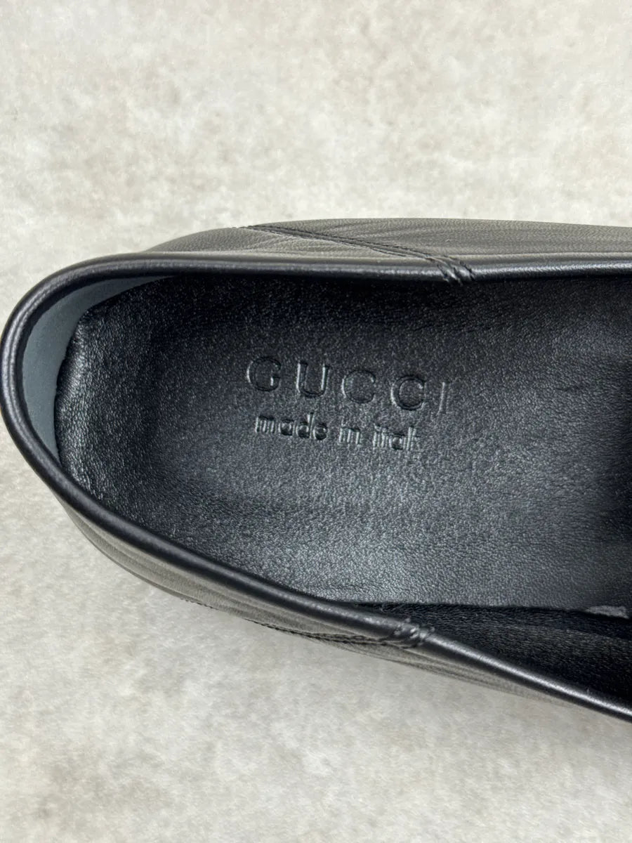 Gucci Black Leather Horsebit Jordaan Loafer Shoes geulYtHT 9