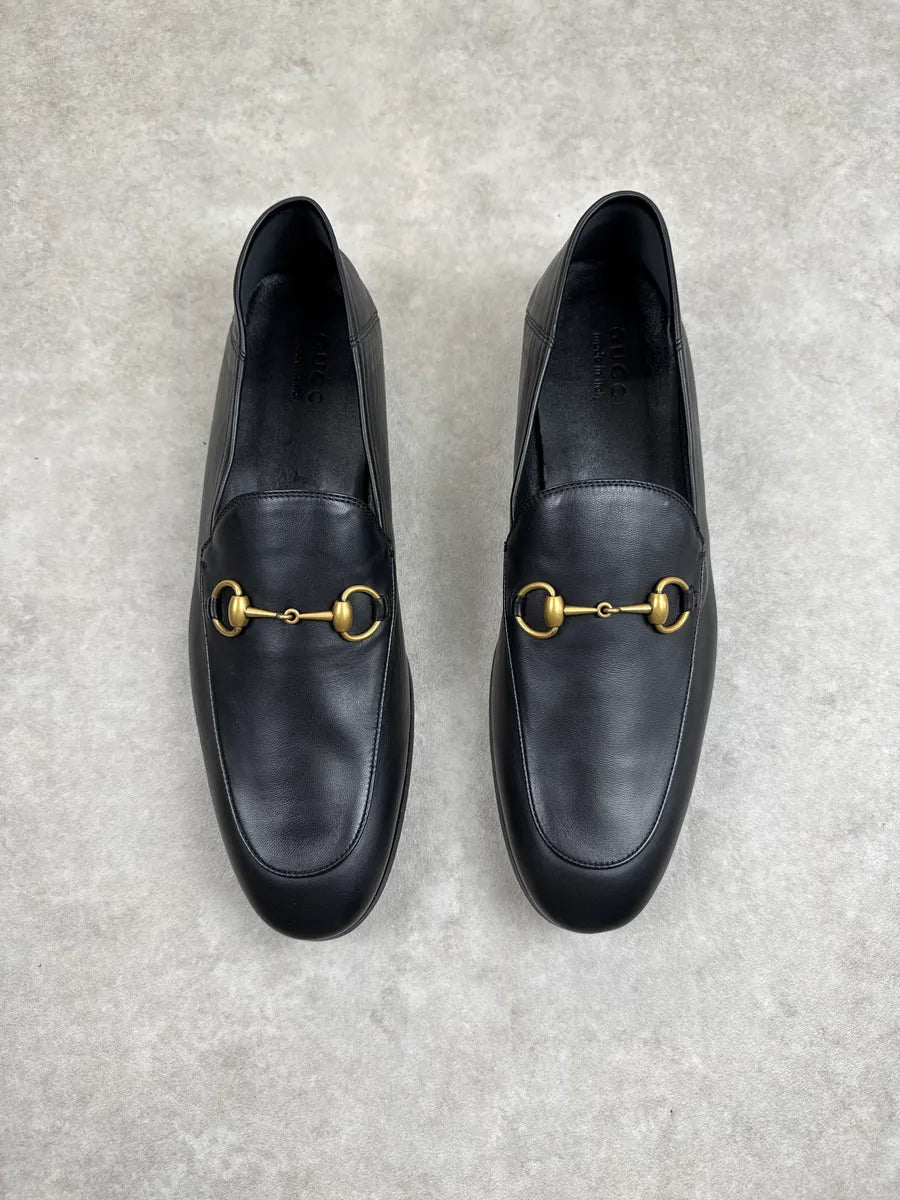 Gucci Black Leather Horsebit Jordaan Loafer Shoes geulYtHT 1