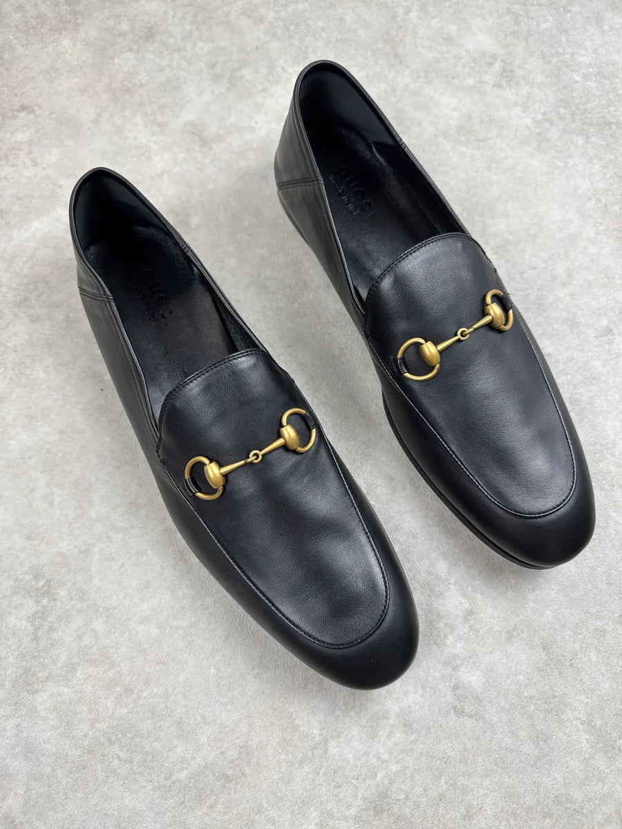 Gucci Black Leather Horsebit Jordaan Loafer Shoes geulYtHT 2