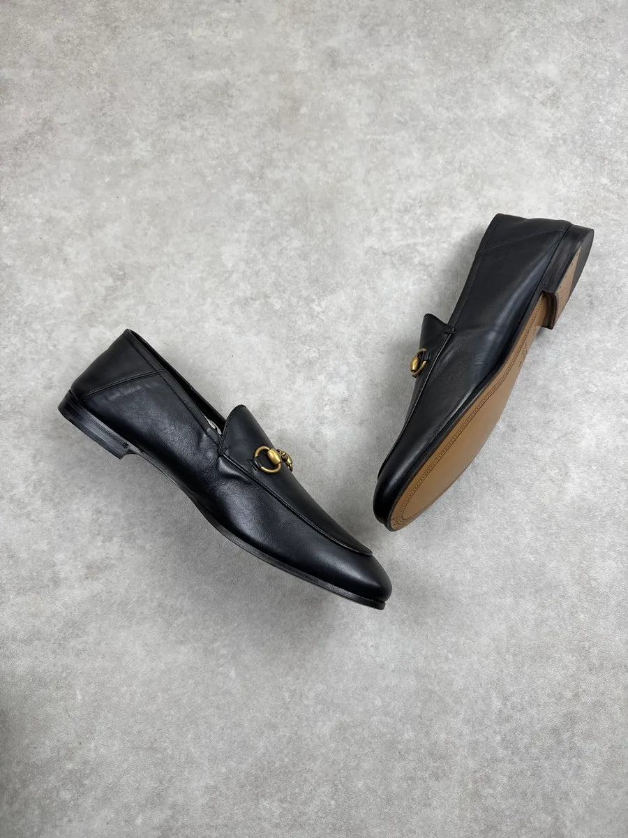 Gucci Black Leather Horsebit Jordaan Loafer Shoes geulYtHT 5