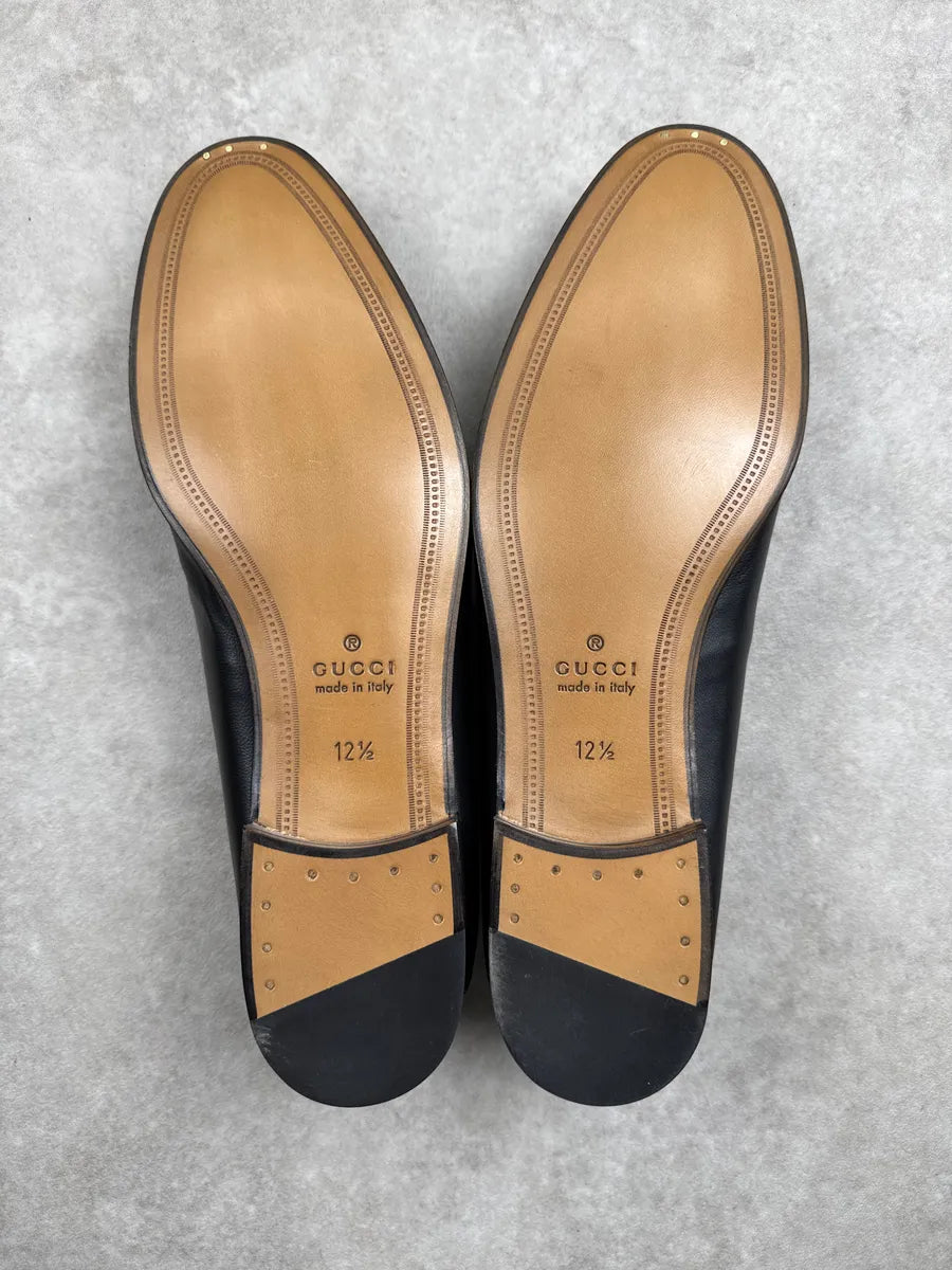 Gucci Black Leather Horsebit Jordaan Loafer Shoes geulYtHT 7