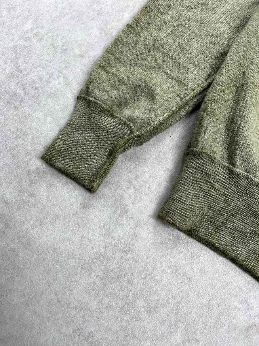 Dolce & Gabbana Olive Wool Ribbed Crewneck Sweater gfwsZxfm 5