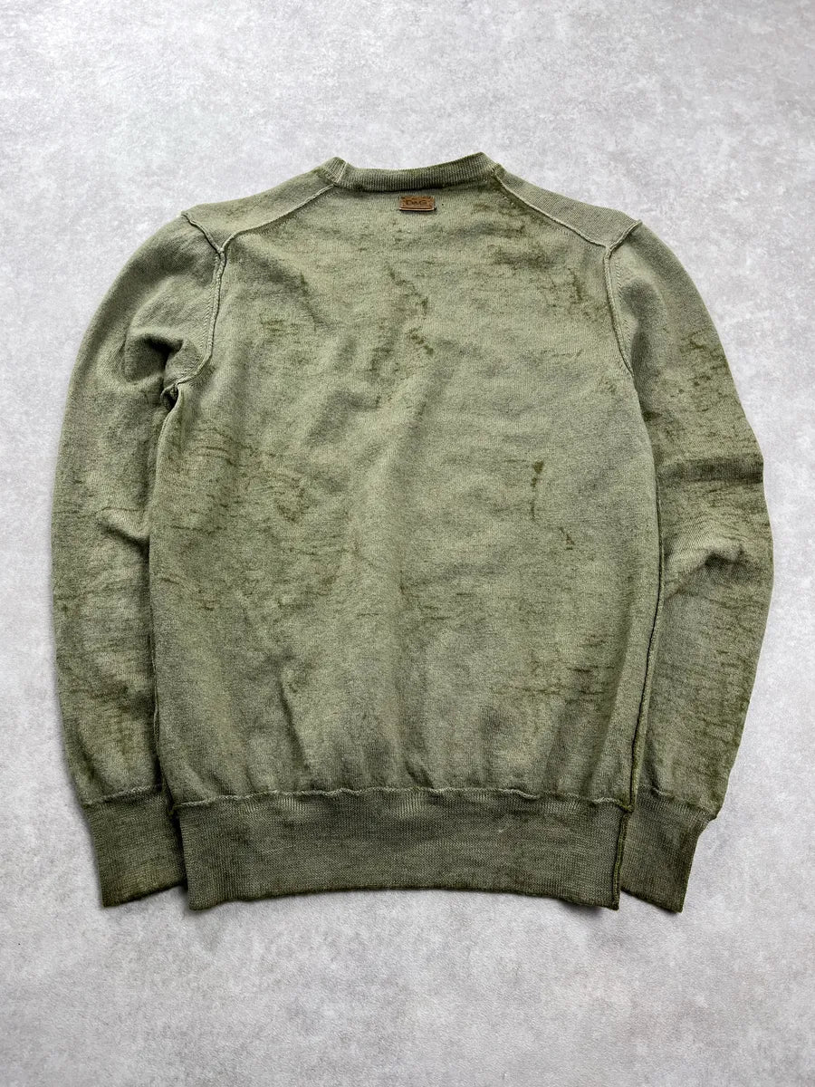 Dolce & Gabbana Olive Wool Ribbed Crewneck Sweater gfwsZxfm 4