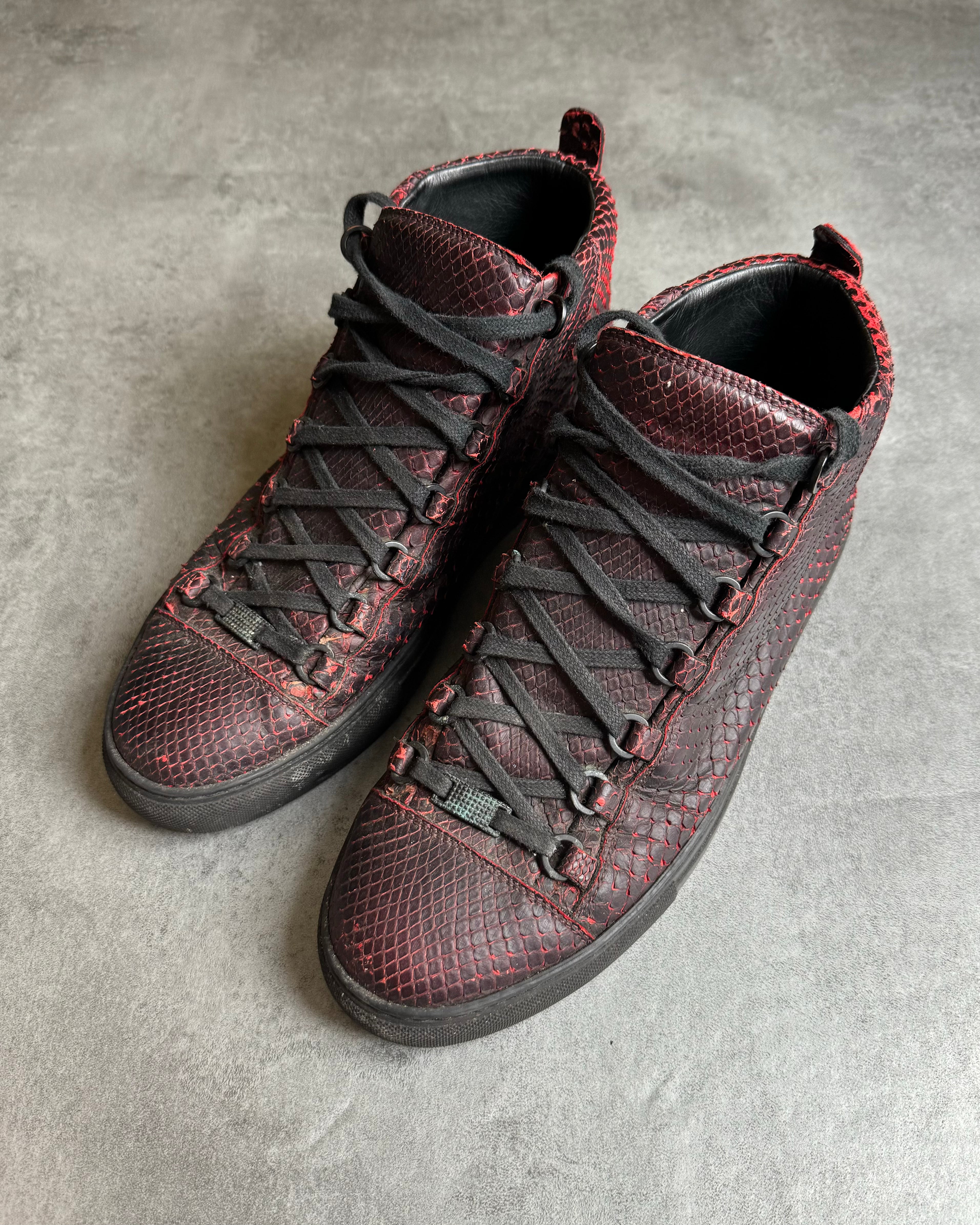 2014 Balenciaga Arena High Red Python Shell Effect  (43) - 2