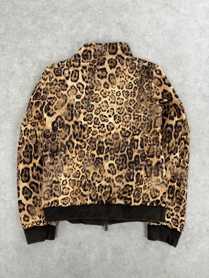 AW2000 Jean Paul Gaultier Outlaws Territory Brown Cross Leopard Jacket sZRfMoe 3