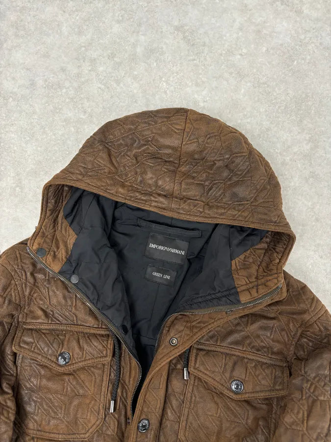 AW2009 Emporio Armani Utility Cargo Brown Military Jacket lFpZKmU 7