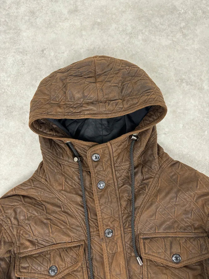 AW2009 Emporio Armani Utility Cargo Brown Military Jacket lFpZKmU 4