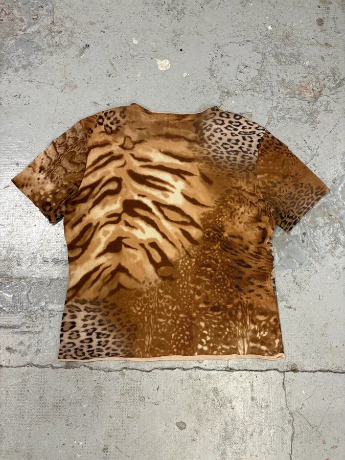 Gianfranco Ferré Animal Print V-Neck T-Shirt SecFNCH 3