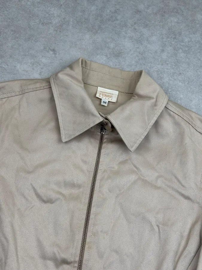 2000s Gianfranco Ferré Beige Lace-Up Light Jacket cLQaRuk 4
