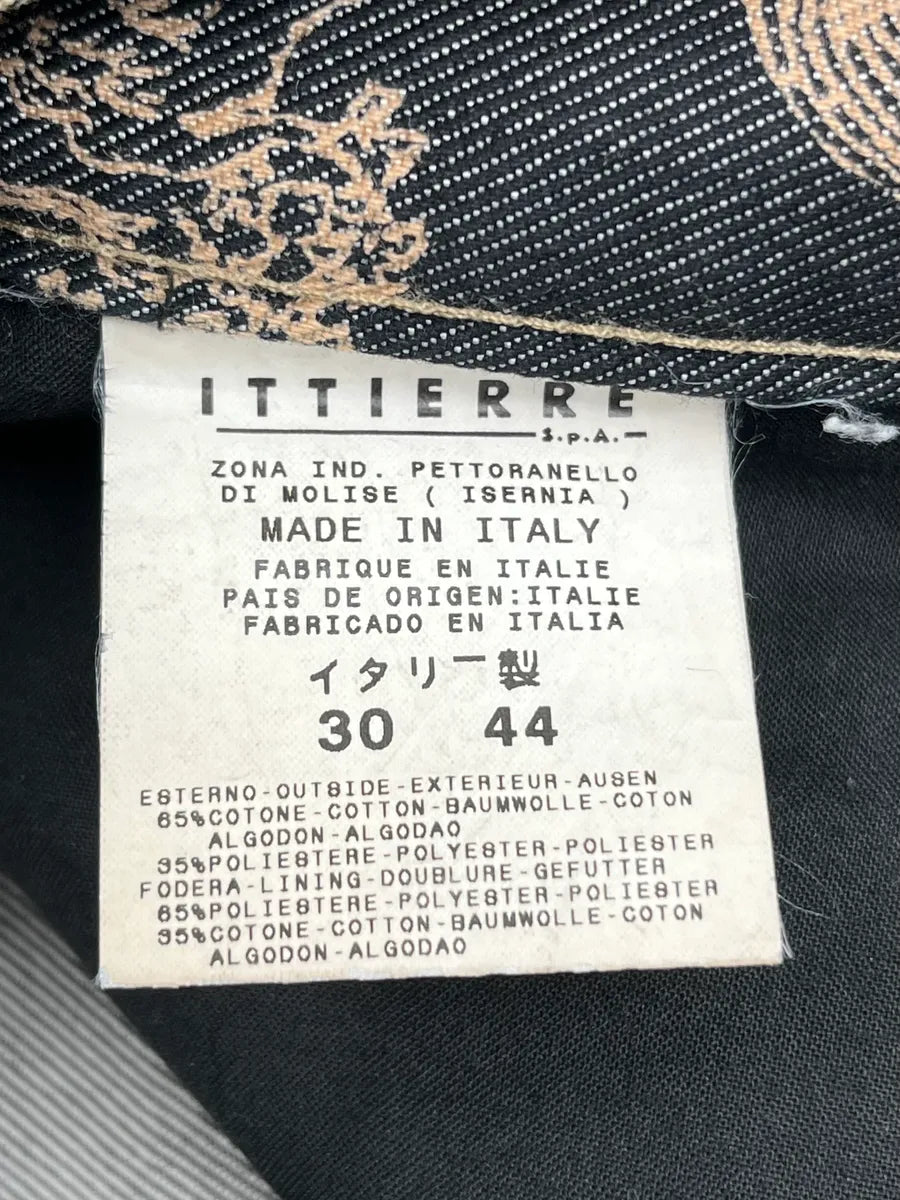2000s Gianfranco Ferré Black & Beige Denim Floral Jacquard Jeans EqAzpei 10