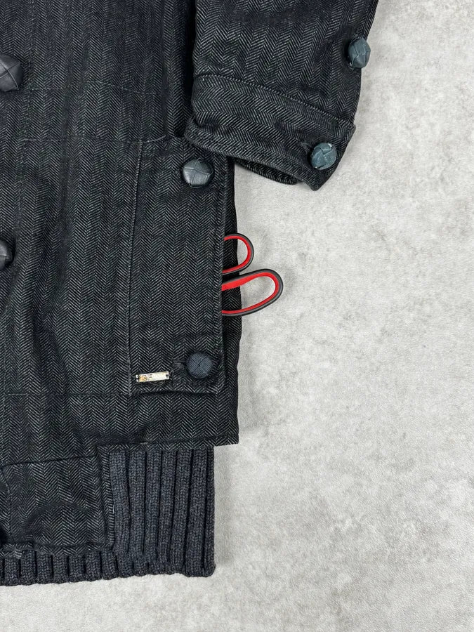 AW2006 Gianfranco Ferré Grey Officer Buttoned Bomber Jacket cFwKKXE 8