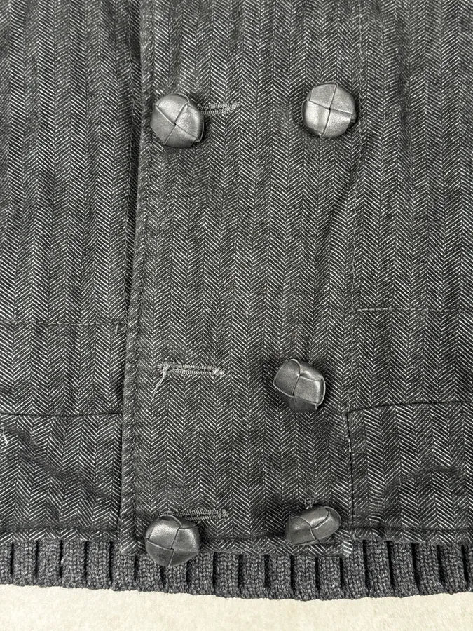 AW2006 Gianfranco Ferré Grey Officer Buttoned Bomber Jacket cFwKKXE 10