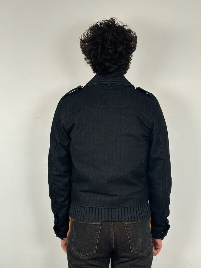 AW2006 Gianfranco Ferré Grey Officer Buttoned Bomber Jacket cFwKKXE 2