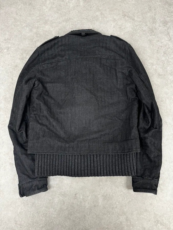 AW2006 Gianfranco Ferré Grey Officer Buttoned Bomber Jacket cFwKKXE 3