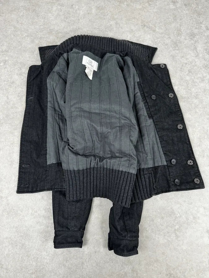 AW2006 Gianfranco Ferré Grey Officer Buttoned Bomber Jacket cFwKKXE 7