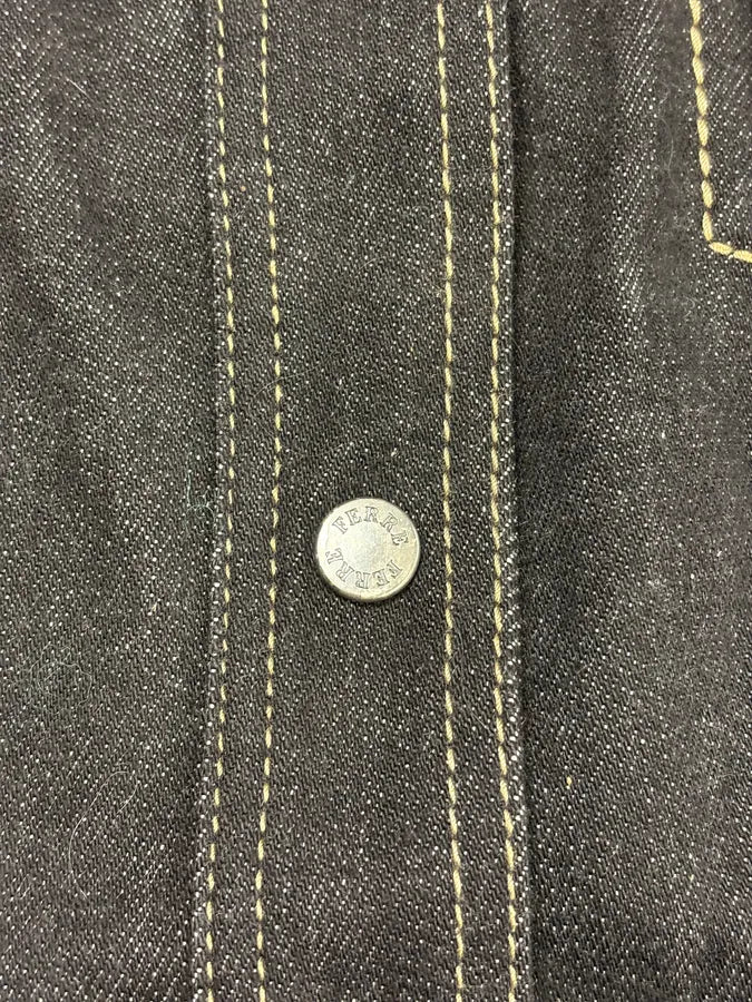 2000s Gianfranco Ferré Black Denim Velvet Hybrid Jacket  joCETFm 8