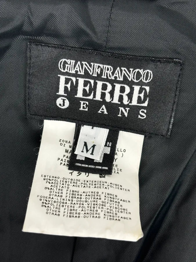 2000s Gianfranco Ferré Black Faux Fur Zip-up Jacket zNQiUDu 10