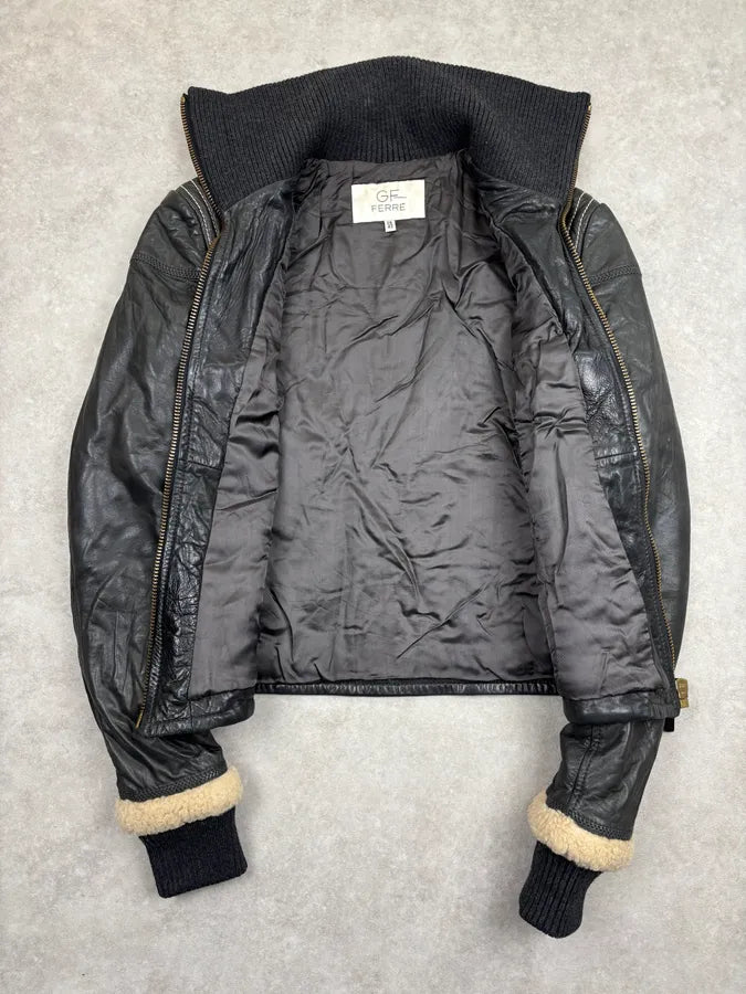 2000s Gianfranco Ferré Black Moto Leather Jacket xWhfXdV 6