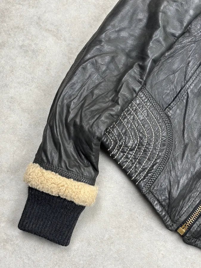 2000s Gianfranco Ferré Black Moto Leather Jacket xWhfXdV 7