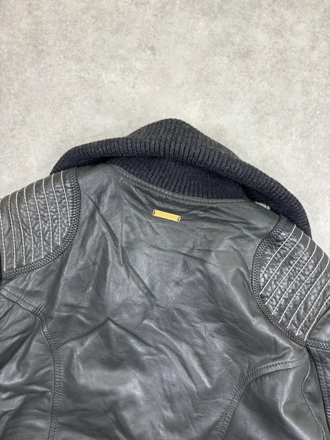 2000s Gianfranco Ferré Black Moto Leather Jacket xWhfXdV 5