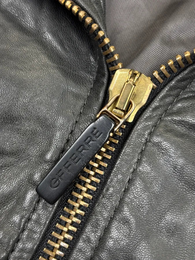 2000s Gianfranco Ferré Black Moto Leather Jacket xWhfXdV 8