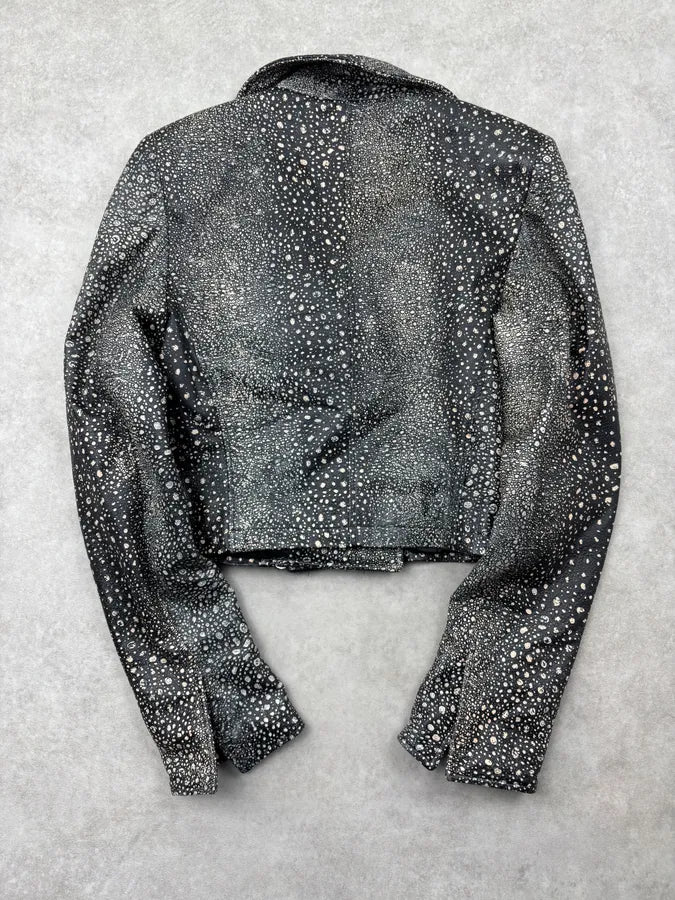 Gianfranco Ferré Black Leather Studded Blazer and Skirt Set byjGdAV 5