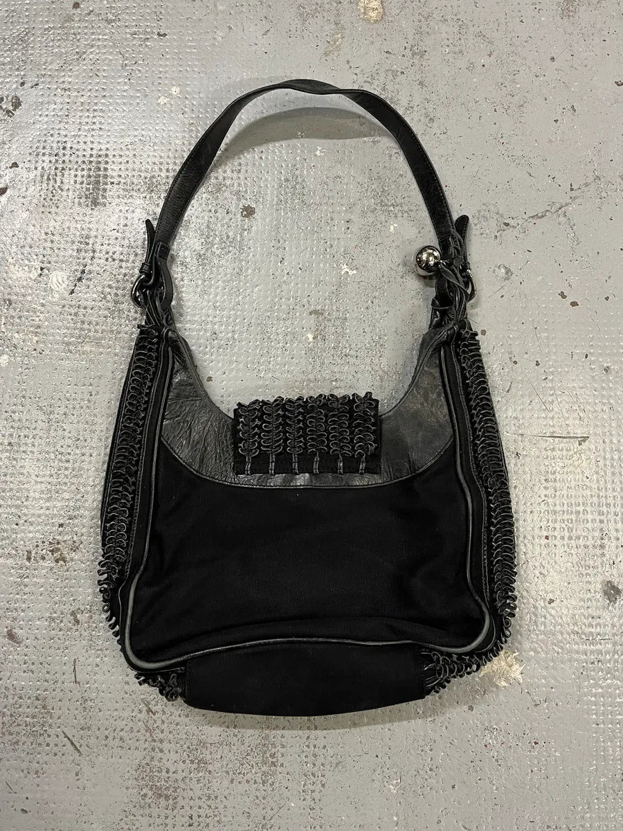 Gianfranco Ferré Black Leather Textured Hobo Bag hlKUlxw 7