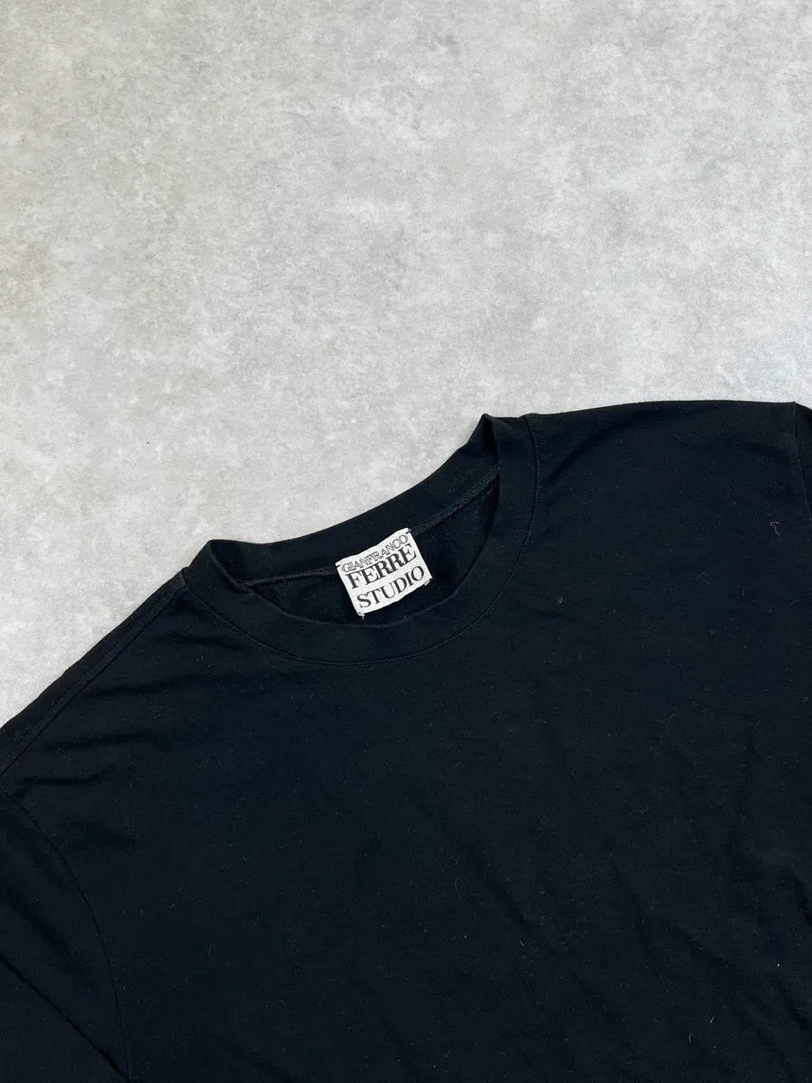 Gianfranco Ferré Black Minimalist Longsleeve NEDhXMb 3