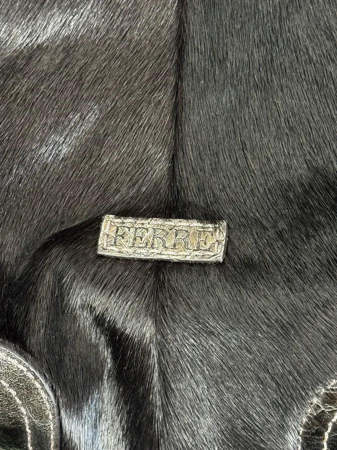 Gianfranco Ferré Black Pony Hair Shoulder Bag rzLABBr 9