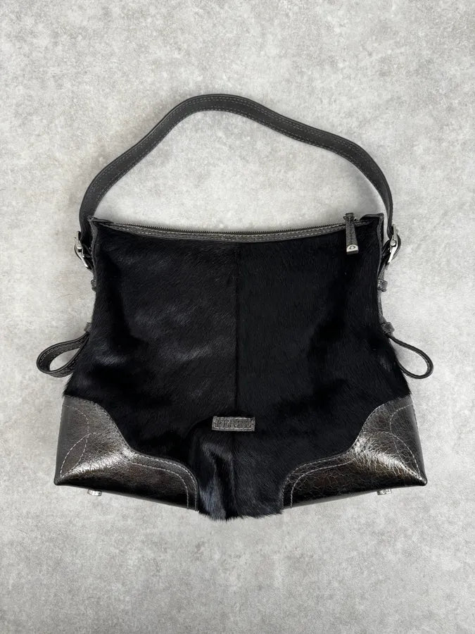 Gianfranco Ferré Black Pony Hair Shoulder Bag rzLABBr 1