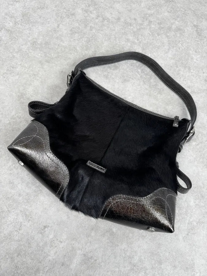 Gianfranco Ferré Black Pony Hair Shoulder Bag rzLABBr 5