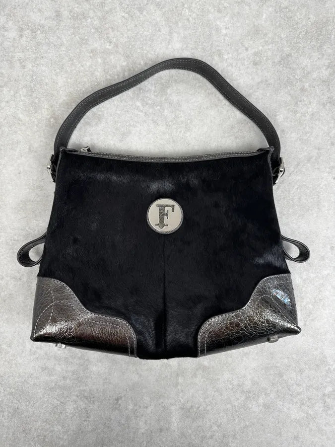 Gianfranco Ferré Black Pony Hair Shoulder Bag rzLABBr 0
