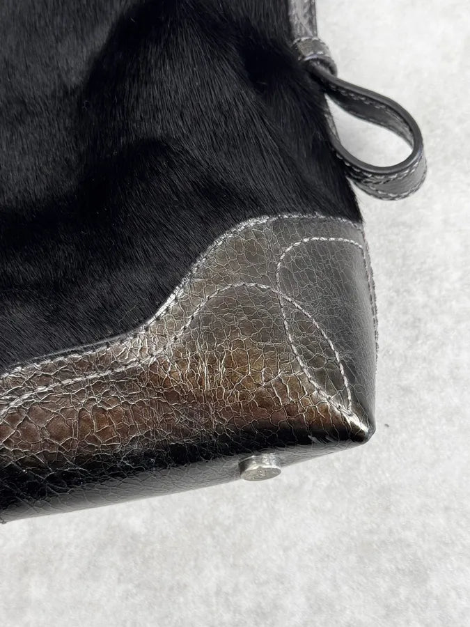 Gianfranco Ferré Black Pony Hair Shoulder Bag rzLABBr 6