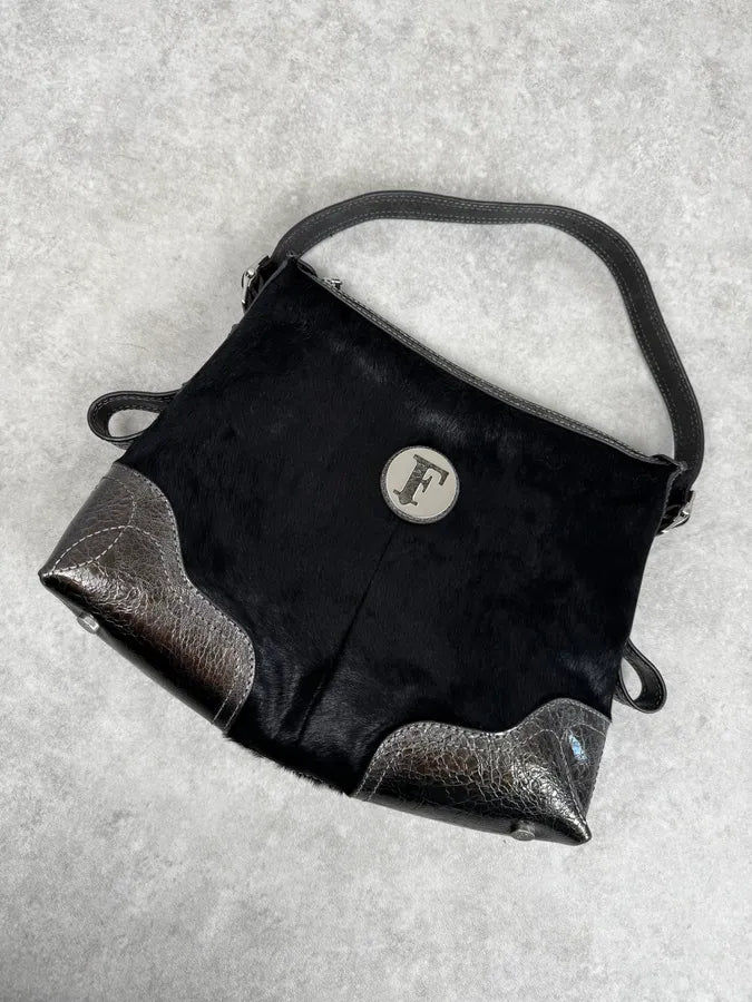 Gianfranco Ferré Black Pony Hair Shoulder Bag rzLABBr 4