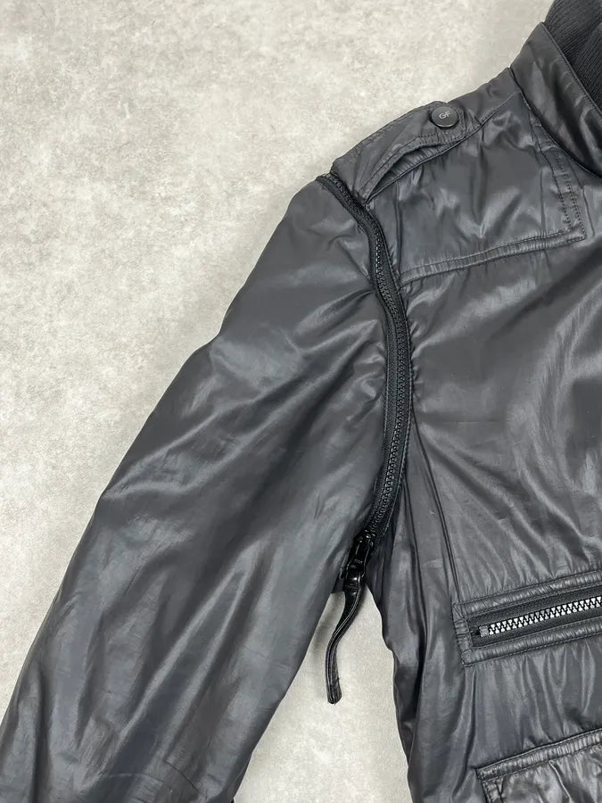 Gianfranco Ferré Black Signature Nylon Jacket with Detachable Sleeves qjHdHXf 8