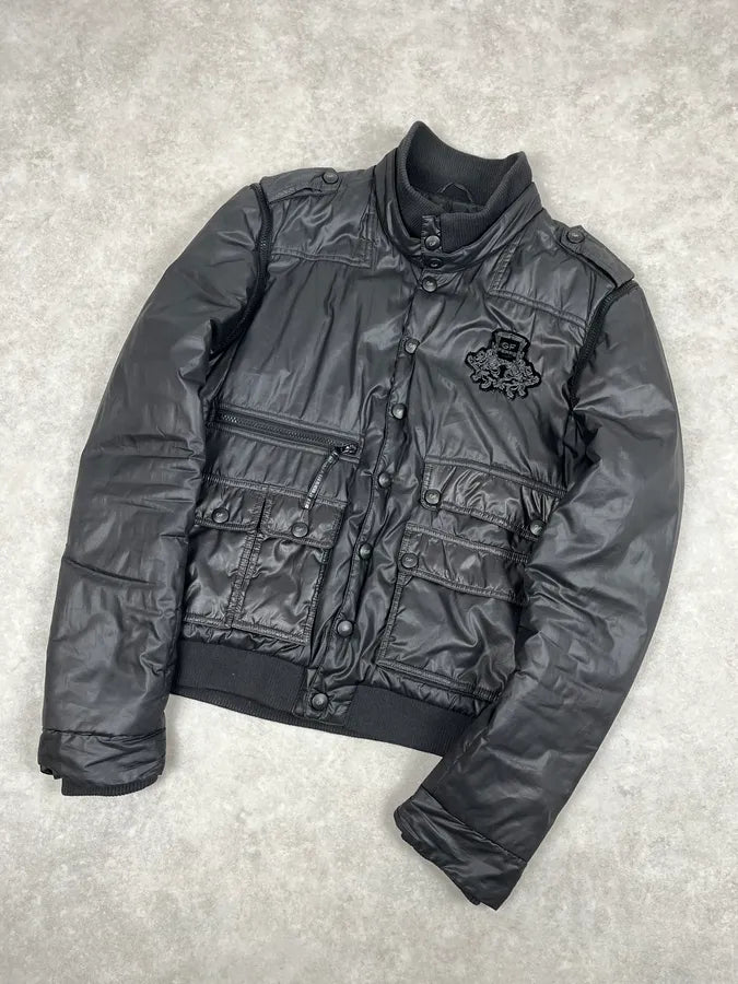 Gianfranco Ferré Black Signature Nylon Jacket with Detachable Sleeves qjHdHXf 3